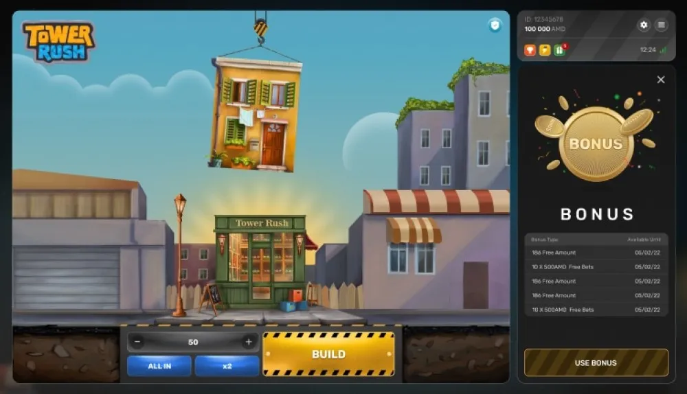 Mechanika gry Tower Rush &ndash; sekwencja czterech zdarzeń w każdej rundzie